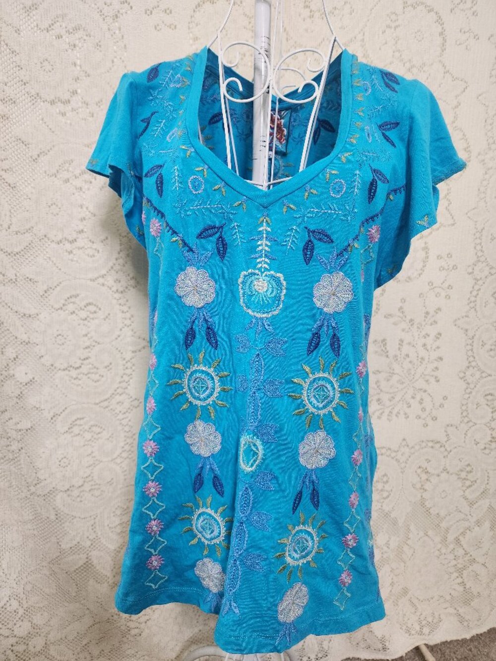 Johnny was embroidered top